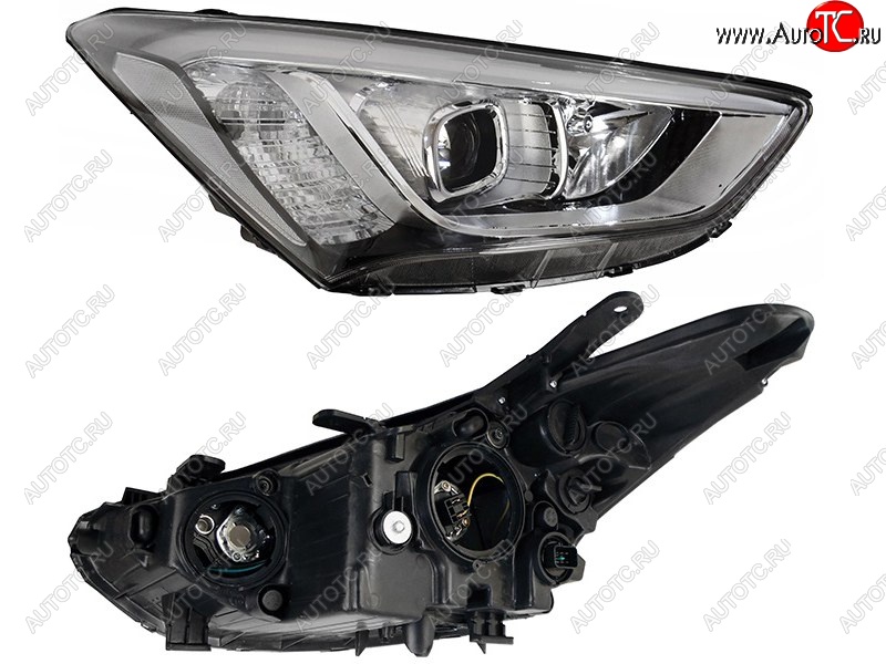 13 999 р. Правая фара SAT  Hyundai Santa Fe  DM (2012-2016) дорестайлинг  с доставкой в г. Керчь
