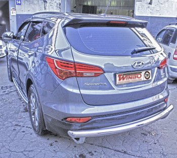 Защита заднего бампера WINBO (Ø60 мм, нержавейка) Hyundai Santa Fe  DM (2012-2016) дорестайлинг