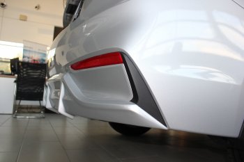 4 999 р. Накладка заднего бампера Автократ  Hyundai Solaris  HCR (2017-2020) седан дорестайлинг (Неокрашенная)  с доставкой в г. Керчь. Увеличить фотографию 3