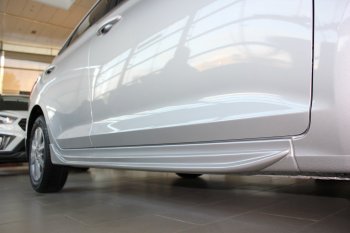 6 799 р. Пороги накладки Автократ Hyundai Solaris HCR седан рестайлинг (2020-2022) (Неокрашенные)  с доставкой в г. Керчь. Увеличить фотографию 2