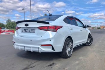 3 899 р. Спойлер на крышку багажника Автократ Hyundai Solaris HCR седан дорестайлинг (2017-2020) (Неокрашенный)  с доставкой в г. Керчь. Увеличить фотографию 2