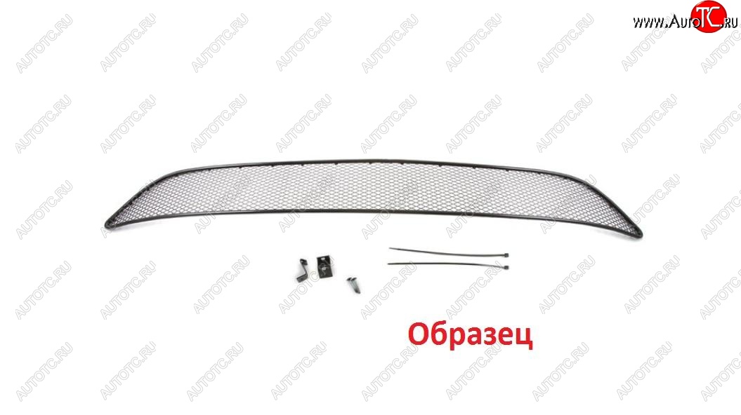 1 484 р. Сетка на бампер Arbori (черная. 15 mm)  Hyundai Solaris  HCR (2017-2020) седан дорестайлинг  с доставкой в г. Керчь