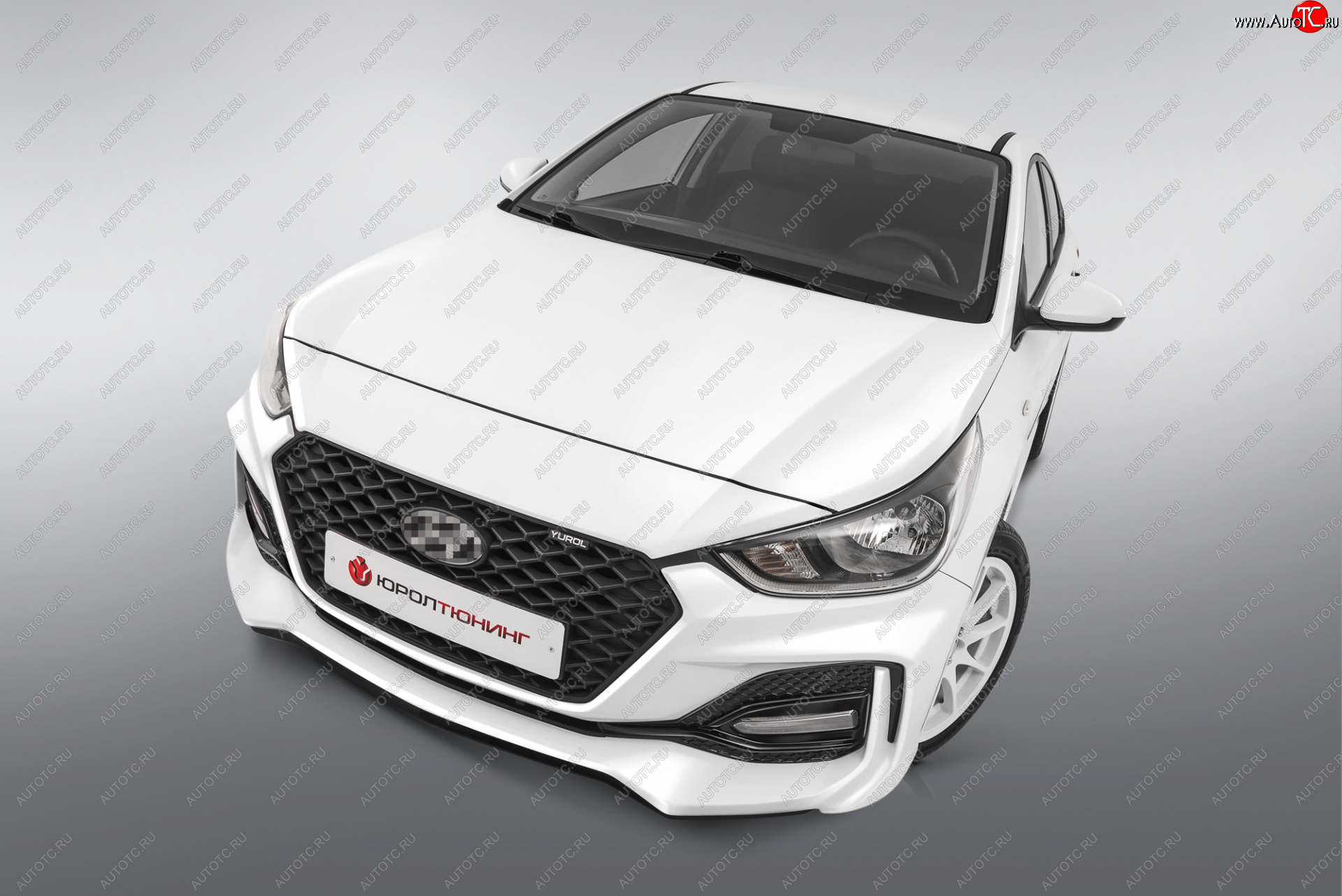 18 199 р. Передний бампер Quant Romb  Hyundai Solaris  HCR (2017-2022) седан дорестайлинг, седан рестайлинг (Комплектация Комфорт, Неокрашенный)  с доставкой в г. Керчь