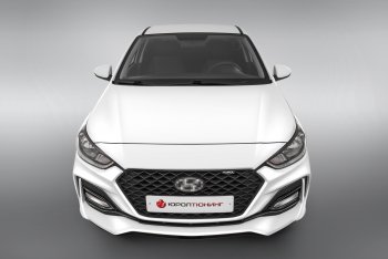 18 199 р. Передний бампер Quant Romb  Hyundai Solaris  HCR (2017-2022) седан дорестайлинг, седан рестайлинг (Комплектация Комфорт, Неокрашенный)  с доставкой в г. Керчь. Увеличить фотографию 3