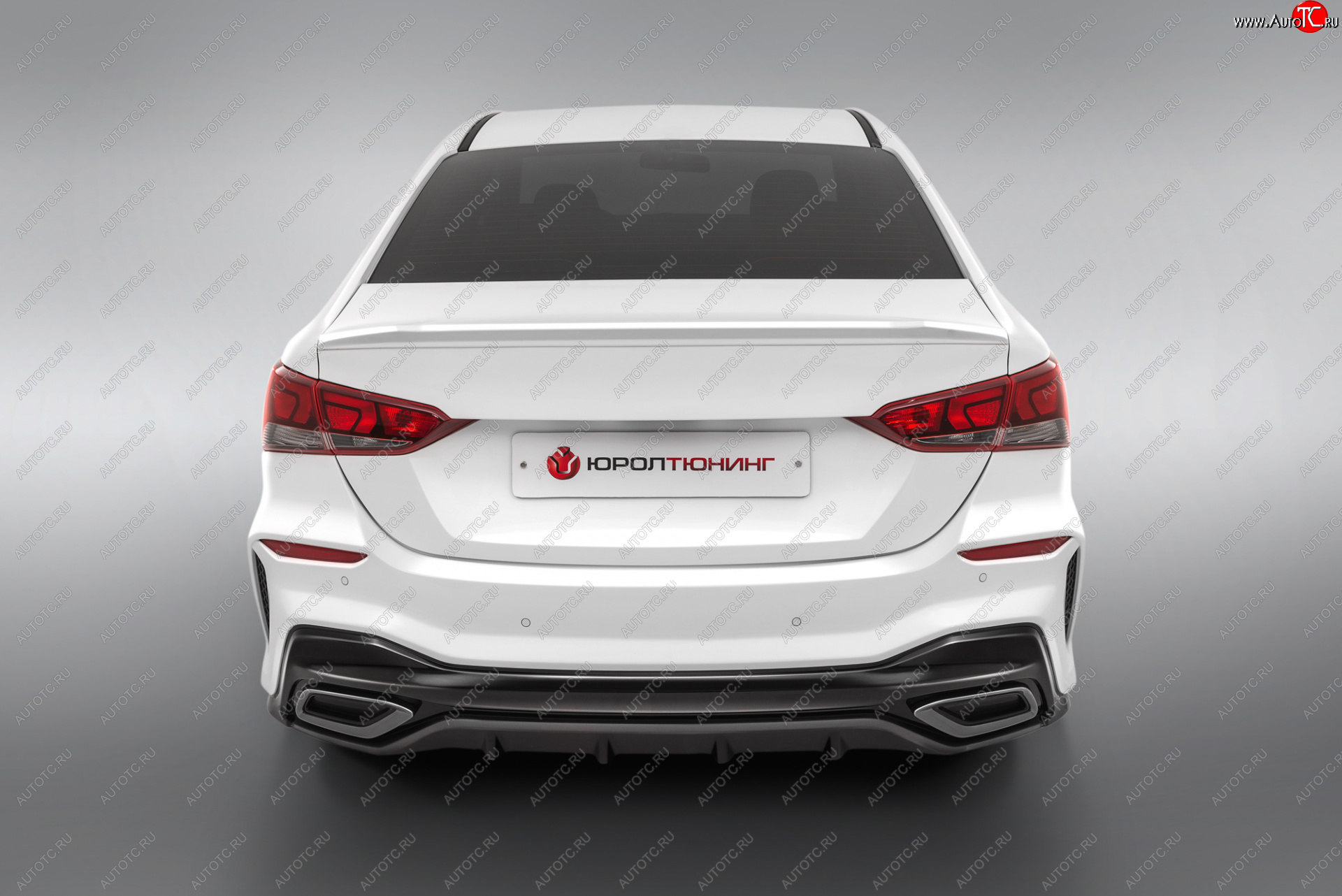 17 699 р. Задний бампер Quant  Hyundai Solaris  HCR (2017-2022) седан дорестайлинг, седан рестайлинг (Без отверстий под парктроник, Неокрашенный)  с доставкой в г. Керчь
