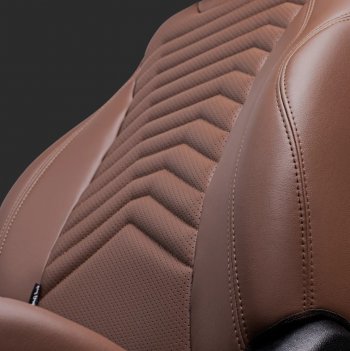 17 799 р. Чехлы для сидений Lord Autofashion Байрон ПРЕЗИДЕНТ (экокожа, спинка 60/40, 3 Г0образных подголовника)  Hyundai Solaris  HCR (2017-2022) седан дорестайлинг, седан рестайлинг (Темно-коричневый, вставка темно-коричневая, строчка )  с доставкой в г. Керчь. Увеличить фотографию 2