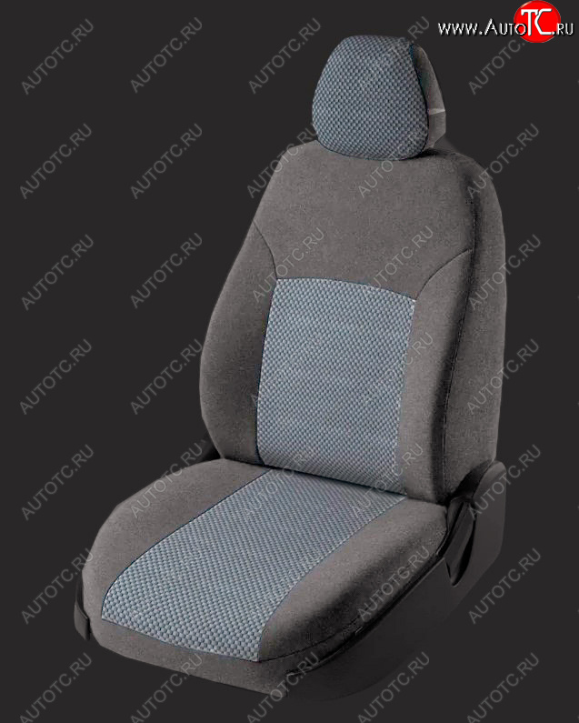 5 999 р. Чехлы для сидений Lord Autofashion Дублин (жаккард, спинка 60/40, 3 Г-образных подголовника)  Hyundai Solaris  HCR (2017-2022) седан дорестайлинг, седан рестайлинг (Серый, вставка Стежок Серый)  с доставкой в г. Керчь