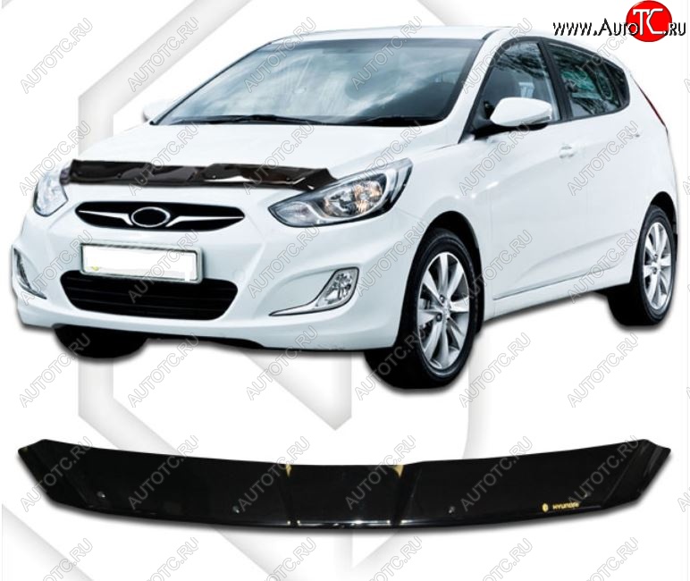 1 999 р. Дефлектор капота CA-Plastic Hyundai Solaris RBr хэтчбэк дорестайлинг (2010-2014) (Classic черный, Без надписи) с доставкой в г. Керчь Увеличить фотографию 1 1 999 р. Дефлектор капота CA-Plastic Hyundai Solaris RBr хэтчбэк дорестайлинг (2010-2014) (Classic черный, Без надписи) с доставкой в г. Керчь