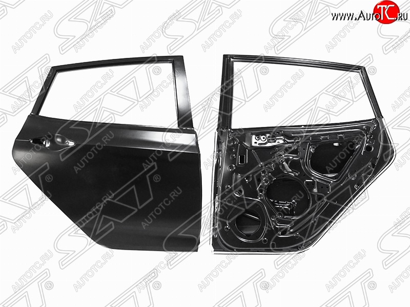 17 949 р. Правая дверь задняя SAT  Hyundai Solaris  RBr (2010-2017) хэтчбэк дорестайлинг, хэтчбэк рестайлинг (Неокрашенная)  с доставкой в г. Керчь