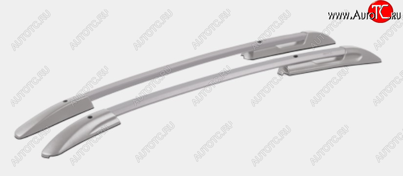 12 889 р. Комплект рейлингов АПС  Hyundai Solaris  RBr (2010-2017) хэтчбэк дорестайлинг, хэтчбэк рестайлинг (Серебристые, поперечины черные, крепление скоба, L1300)  с доставкой в г. Керчь