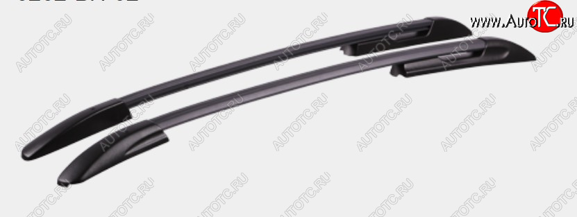 12 889 р. Комплект рейлингов АПС  Hyundai Solaris  RBr (2010-2017) хэтчбэк дорестайлинг, хэтчбэк рестайлинг (Черные, поперечины черные, крепление скоба, L1300)  с доставкой в г. Керчь