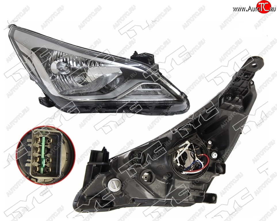 10 699 р. Правая фара (под электрокорректор) TYC  Hyundai Solaris  RBr (2014-2017) седан рестайлинг, хэтчбэк рестайлинг  с доставкой в г. Керчь