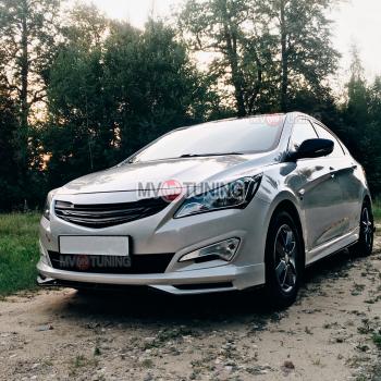 6 999 р. Решётка радиатора ZEUS Hyundai Solaris RBr седан рестайлинг (2014-2017) (Неокрашенная)  с доставкой в г. Керчь. Увеличить фотографию 2