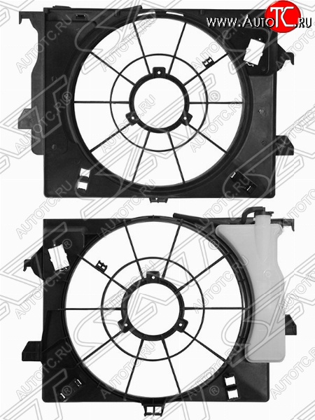 1 999 р. Диффузор радиатора SAT  Hyundai Solaris  RBr (2010-2017), KIA Rio  3 QB (2011-2017)  с доставкой в г. Керчь
