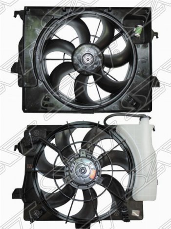 Диффузор радиатора в сборе SAT Hyundai Solaris RBr седан дорестайлинг (2010-2014)