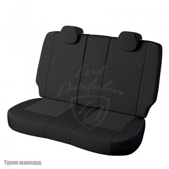 4 899 р. Чехлы для сидений Lord Autofashion Турин (жаккард, раздельная спинка)  Hyundai Solaris  RBr (2010-2017) седан дорестайлинг, седан рестайлинг (Черный, вставка Вега)  с доставкой в г. Керчь. Увеличить фотографию 2