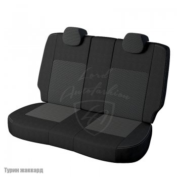 4 899 р. Чехлы для сидений Lord Autofashion Турин (жаккард, раздельная спинка)  Hyundai Solaris  RBr (2010-2017) седан дорестайлинг, седан рестайлинг (Черный, вставка Люкс-77)  с доставкой в г. Керчь. Увеличить фотографию 2