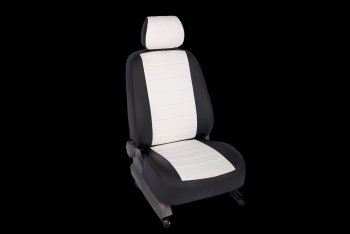 Чехлы для сидений SeiNtex (экокожа, белые) Mazda 6  GH (2007-2010) дорестайлинг седан