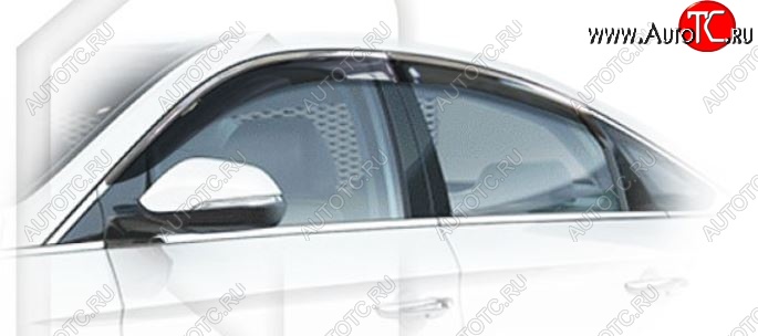 1 999 р. Дефлектора окон CA-Plastiс Hyundai Sonata LF рестайлинг (2017-2019) (Classic полупрозрачный, Без хром.молдинга)  с доставкой в г. Керчь