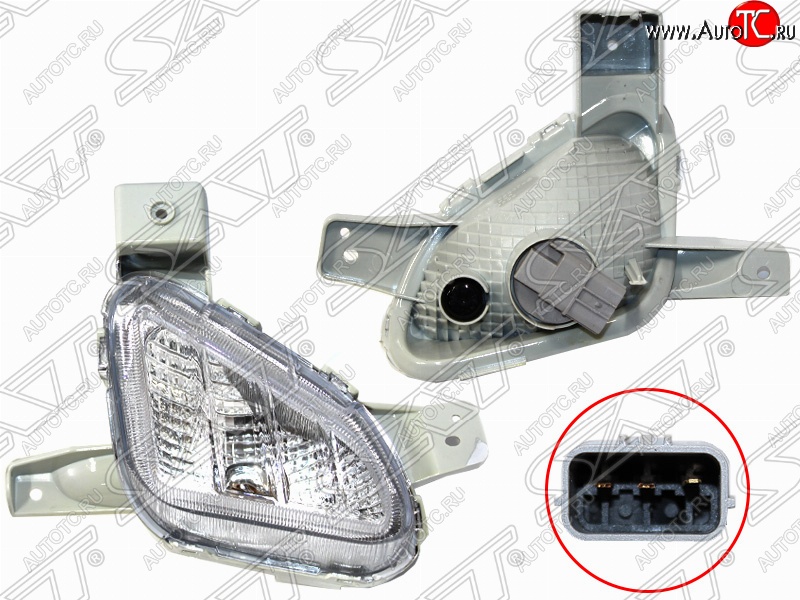 1 139 р. Левая противотуманная фара SAT  Hyundai Sonata  LF (2017-2019) рестайлинг  с доставкой в г. Керчь