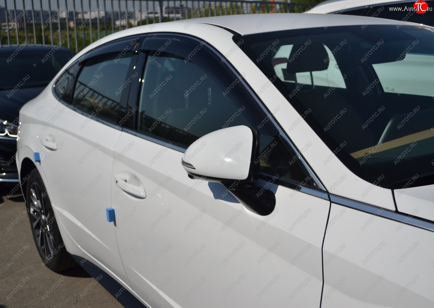 3 399 р. Дефлектора окон SIM Hyundai Sonata DN8 (2019-2022)  с доставкой в г. Керчь