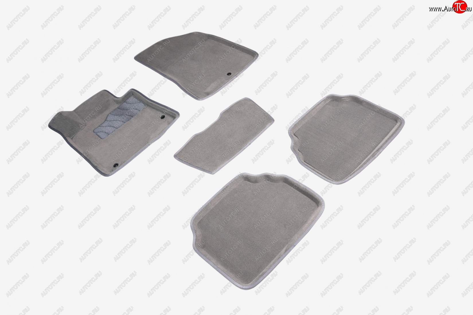 7 649 р. Коврики в салон SEINTEX 3D ВОРС (комплект)  Hyundai Sonata  DN8 (2019-2022) (Цвет: серый)  с доставкой в г. Керчь