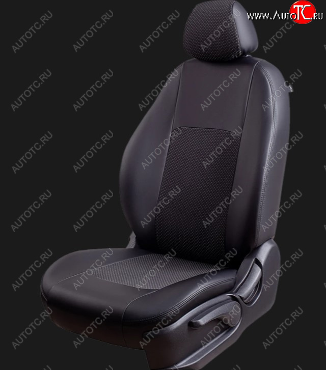 5 899 р. Чехлы для сидений Lord Autofashion Турин (экокожа/жаккард, спинка 40/60, 2 П- и 1 Г-образных подголовника)  Hyundai Sonata  EF (2001-2013) рестайлинг ТагАЗ (Черный, вставка жаккард Черный Эльбрус)  с доставкой в г. Керчь