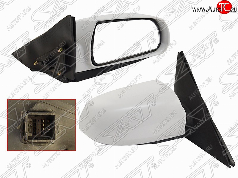 1 329 р. Правое боковое зеркало заднего вида SAT (электрическое)  Hyundai Sonata  NF (2004-2010) дорестайлинг, рестайлинг (Неокрашенное)  с доставкой в г. Керчь