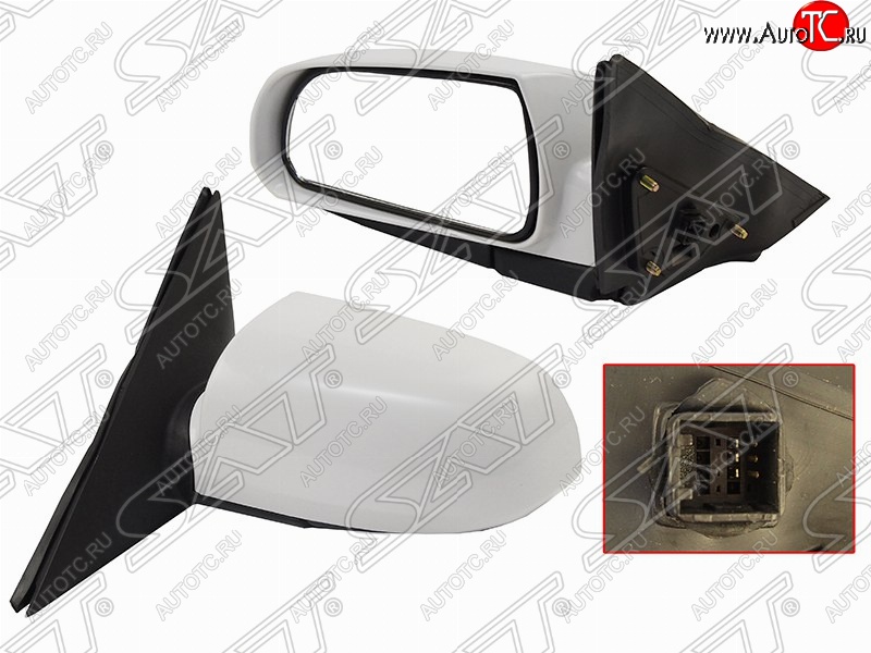 1 329 р. Левое боковое зеркало заднего вида SAT (электрическое)  Hyundai Sonata  NF (2004-2010) дорестайлинг, рестайлинг (Неокрашенное)  с доставкой в г. Керчь