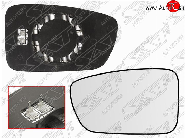 849 р. Левое полотно зеркала SAT (сферическое с обогревом)  Hyundai Sonata  YF (2009-2014)  с доставкой в г. Керчь