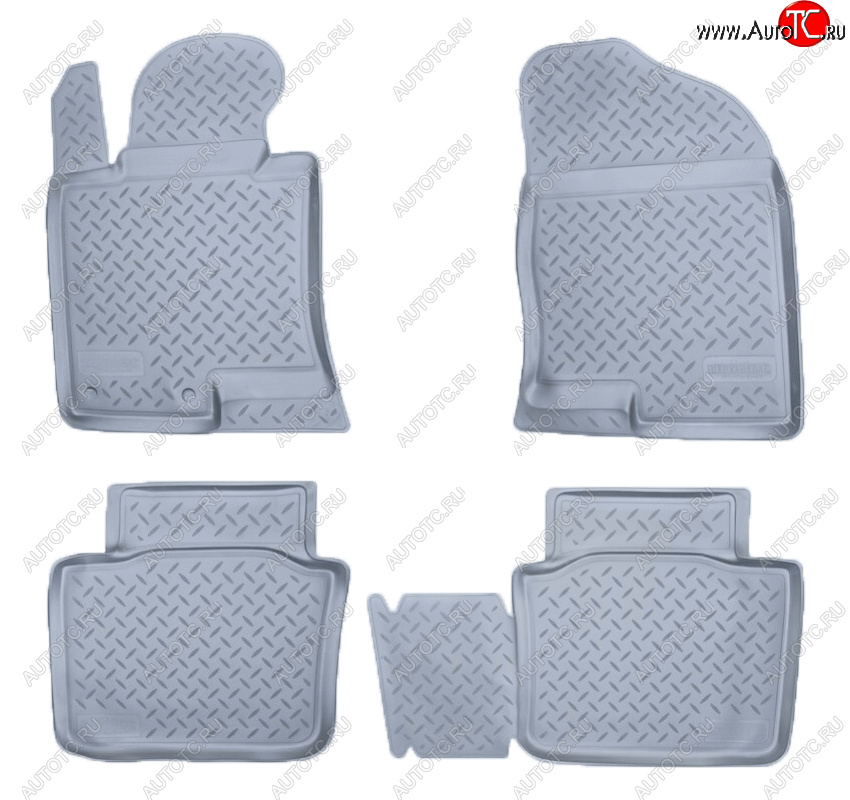 3 199 р. Коврики салона Norplast Unidec  Hyundai Sonata  YF (2009-2014) (Цвет: серый)  с доставкой в г. Керчь