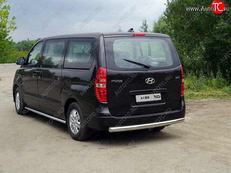 23 899 р. Защита заднего бампера (овальная) ТСС (нержавейка d 75х42 мм)  Hyundai Starex/Grand Starex/H1  TQ (2017-2022) 2-ой рестайлинг  с доставкой в г. Керчь