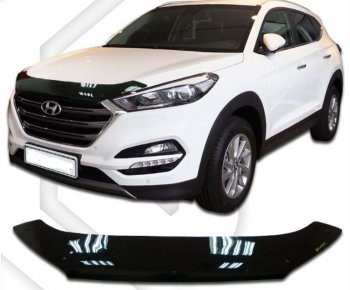 Дефлектор капота CA-Plastic Hyundai Tucson TL дорестайлинг (2015-2018)