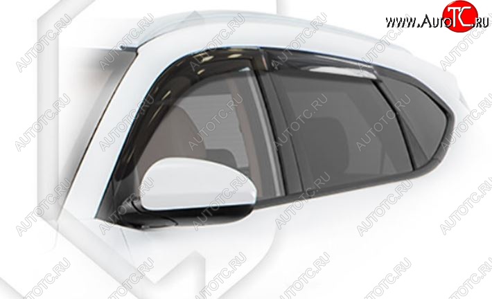 2 099 р. Дефлектора окон CA-Plastiс Hyundai Tucson TL рестайлинг (2018-2021) (Classic полупрозрачный, Без хром.молдинга)  с доставкой в г. Керчь