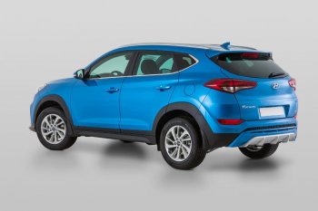 9 799 р. Накладка заднего бампера YT Hyundai Tucson TL дорестайлинг (2015-2018) (Неокрашенная)  с доставкой в г. Керчь. Увеличить фотографию 3