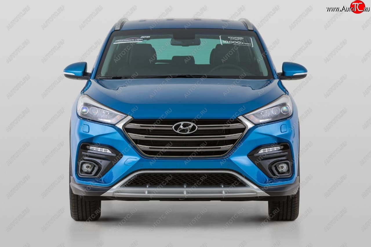 18 199 р. Передний бампер YT Hyundai Tucson TL дорестайлинг (2015-2018) (Неокрашенный)  с доставкой в г. Керчь
