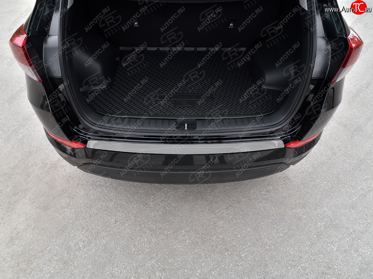 1 659 р. Защитная накладка заднего бампера на Russtal Hyundai Tucson TL дорестайлинг (2015-2018) (Нержавейка полированная)  с доставкой в г. Керчь