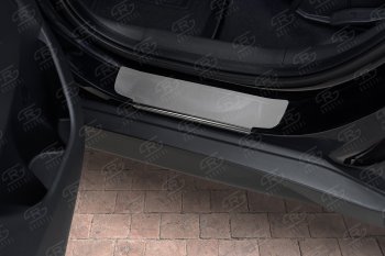 1 799 р. Накладки порожков салона Russtal Hyundai Tucson TL рестайлинг (2018-2021) (Нержавейка полированная)  с доставкой в г. Керчь. Увеличить фотографию 3
