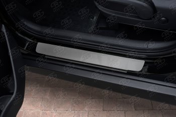 1 799 р. Накладки порожков салона Russtal Hyundai Tucson TL рестайлинг (2018-2021) (Нержавейка полированная)  с доставкой в г. Керчь. Увеличить фотографию 2