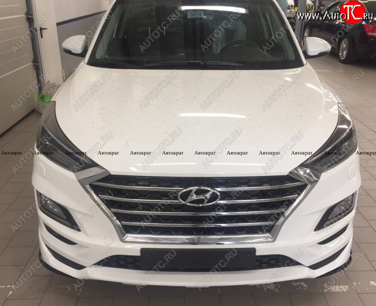 6 799 р. Юбка переднего бампера АВТОКРАТ Hyundai Tucson TL рестайлинг (2018-2021) (Неокрашенная)  с доставкой в г. Керчь