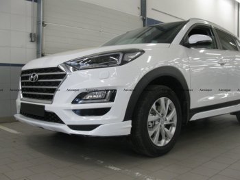 6 799 р. Юбка переднего бампера АВТОКРАТ Hyundai Tucson TL рестайлинг (2018-2021) (Неокрашенная)  с доставкой в г. Керчь. Увеличить фотографию 3