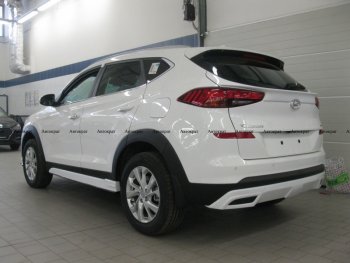 6 799 р. Юбка заднего бампера АВТОКРАТ Hyundai Tucson TL рестайлинг (2018-2021) (Неокрашенная)  с доставкой в г. Керчь. Увеличить фотографию 2