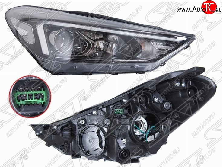 16 549 р. Правая передняя фара SAT (LED)  Hyundai Tucson  TL (2018-2021) рестайлинг  с доставкой в г. Керчь