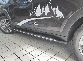 10 699 р. Подножки боковые WINBO OE Style  Hyundai Tucson  TL (2015-2021) дорестайлинг, рестайлинг  с доставкой в г. Керчь. Увеличить фотографию 4