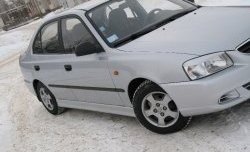 4 099 р. Пороги накладки Style Hyundai Accent 2 LC седан дорестайлинг (ТагАЗ) (1999-2012) (Неокрашенные)  с доставкой в г. Керчь. Увеличить фотографию 2