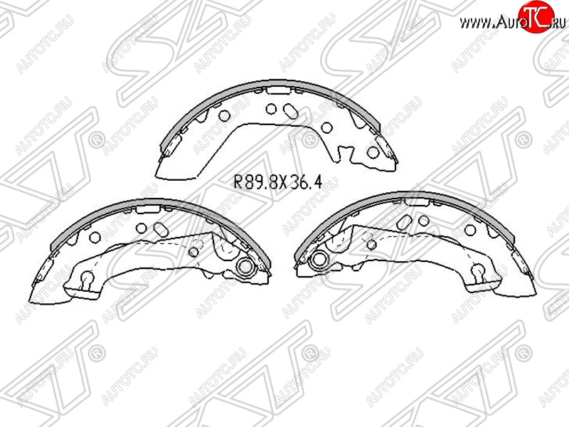 1 569 р. Колодки тормозные SAT (задние) Hyundai Accent 2 LC седан дорестайлинг (ТагАЗ) (1999-2012)  с доставкой в г. Керчь