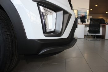 5 649 р. Накладка на передний бампер АвтоКрат Hyundai Creta GS рестайлинг (2019-2021) (Неокрашенная)  с доставкой в г. Керчь. Увеличить фотографию 4