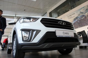 Накладка на передний бампер АвтоКрат Hyundai Creta  GS (2015-2021) дорестайлинг, рестайлинг