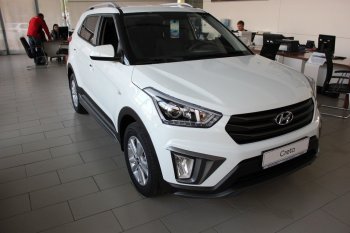 5 649 р. Накладка на передний бампер АвтоКрат Hyundai Creta GS рестайлинг (2019-2021) (Неокрашенная)  с доставкой в г. Керчь. Увеличить фотографию 3