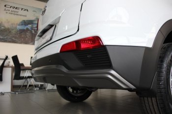 5 649 р. Накладка на задний бампер АвтоКрат  Hyundai Creta  GS (2015-2021) дорестайлинг, рестайлинг (Неокрашенная)  с доставкой в г. Керчь. Увеличить фотографию 3